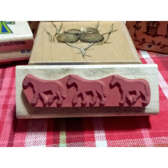 Stampabilities Horse Line DR 1020 Wood Rubber Stamp Equine 2002/Y2K Vtg Retired - Picture 4 of 4